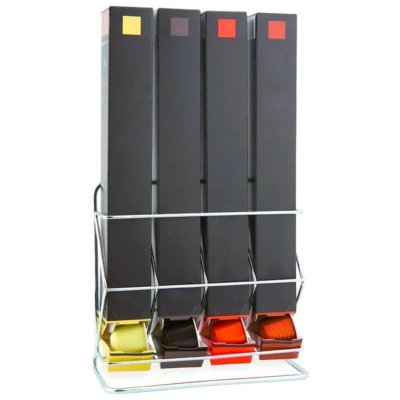 40 Cps - Porta Capsule Per Astucci Nespresso In Acciaio Inox