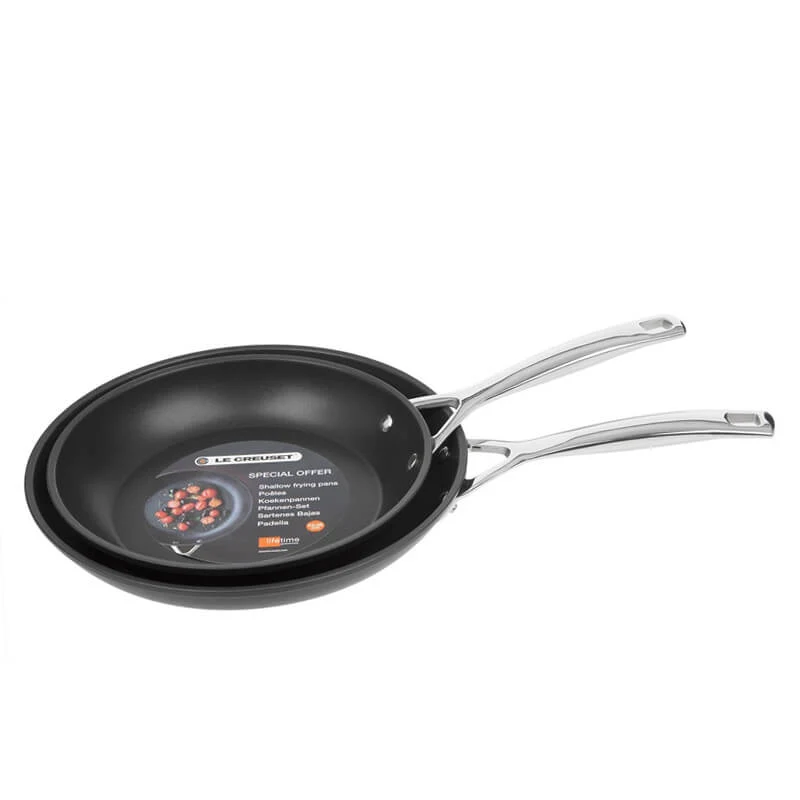 20-26 cm - Les Forgées Set Padelle Antiaderenti In Alluminio - Set 2 Pz