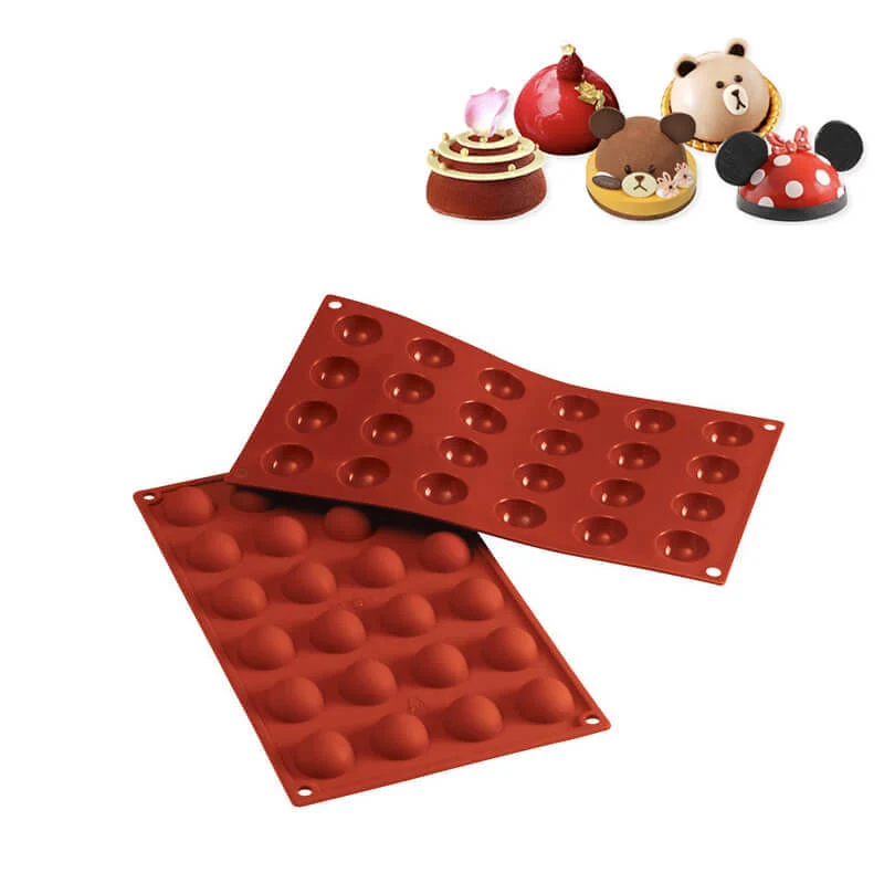 24 Forme Classic Stampo Semisfera In Silicone