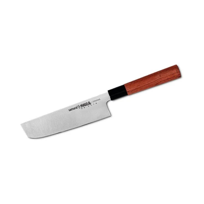17.2 cm - Okinawa Coltello Nakiri In Acciaio Inox