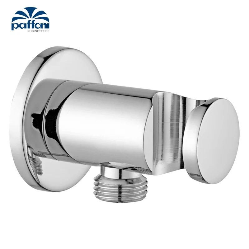Support de douche rond Paffoni ZSUP031 avec prise d'eau