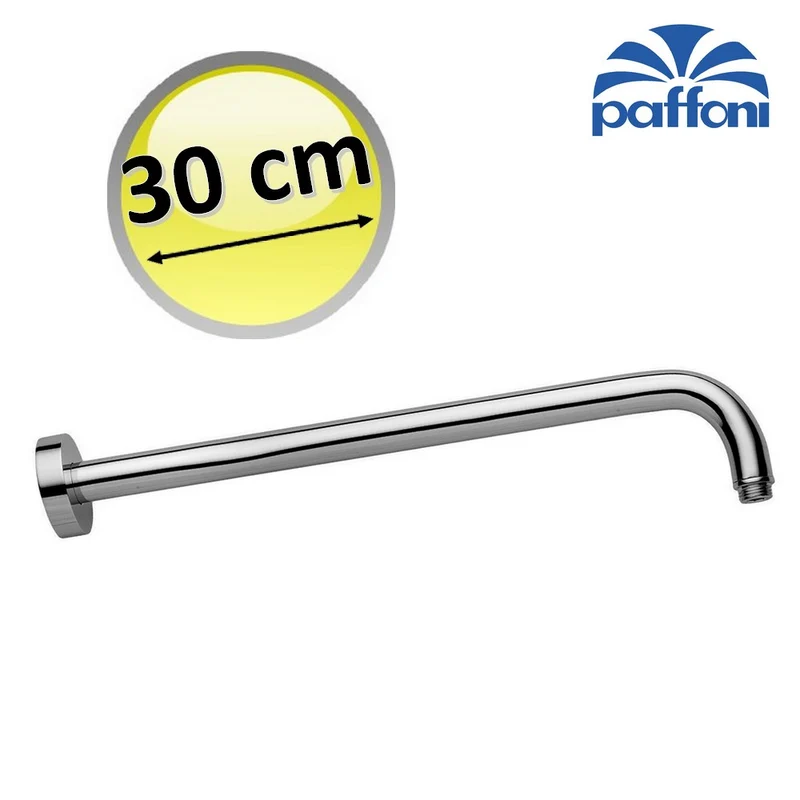 Bras de douche rond robuste PAFFONI ZSOF035CR 30 cm, modèle de luxe