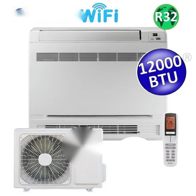 Climatisation mono console au sol WiFi 12000 Btu GREE classe A+++/A+ inverseur R32
