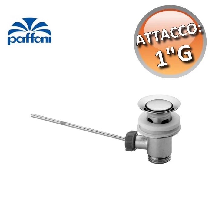 Bouchon de vidange avec bonde à clapet, raccord G 1'' - PAFFONI ZSCA003