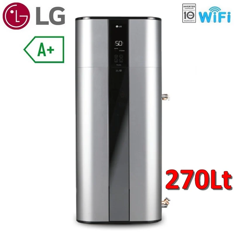 Chauffe-eau thermodynamique à onduleur LG Electronics WH27S - 270 L, sur pied, classe énergétique A+