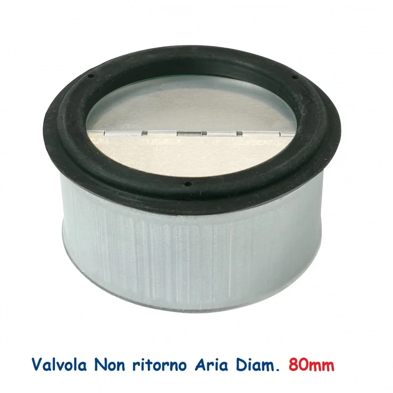 Clapet anti-retour de 80 mm de diamètre pour tuyaux d'air chaud et froid flexibles et rigides