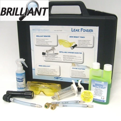 Kit de détection de fuites avec traceur BRILLIANT, lampe et lunettes