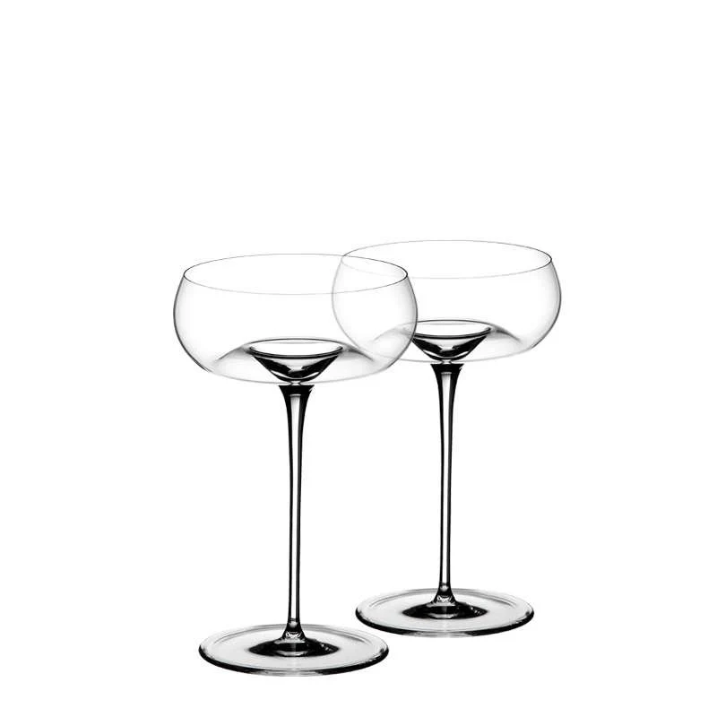 25 cl - Vision Nostalgic Bicchiere Cocktail in Vetro Soffiato - Set 2 Pezzi