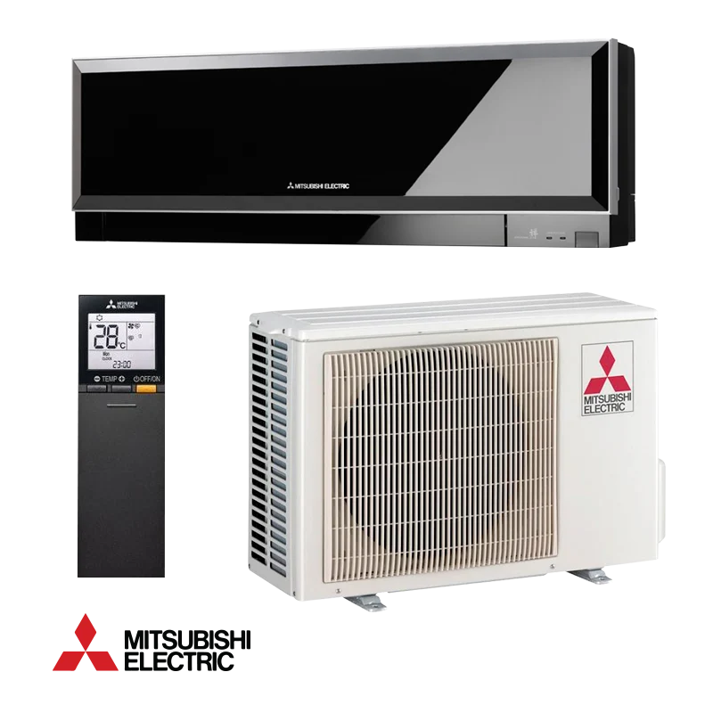 Climatiseur Mitsubishi Electric Kirigamine Zen MSZ-EF25VGKB noir + MUZ-EF25VG 9 000 BTU