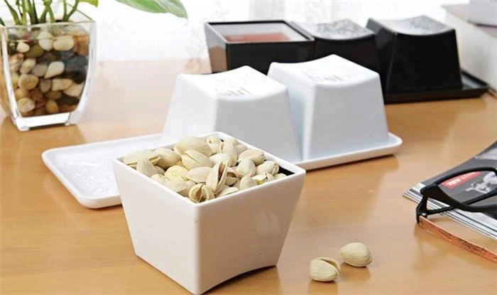 Lot de 3 tasses + Plateau Style Touches Clavier