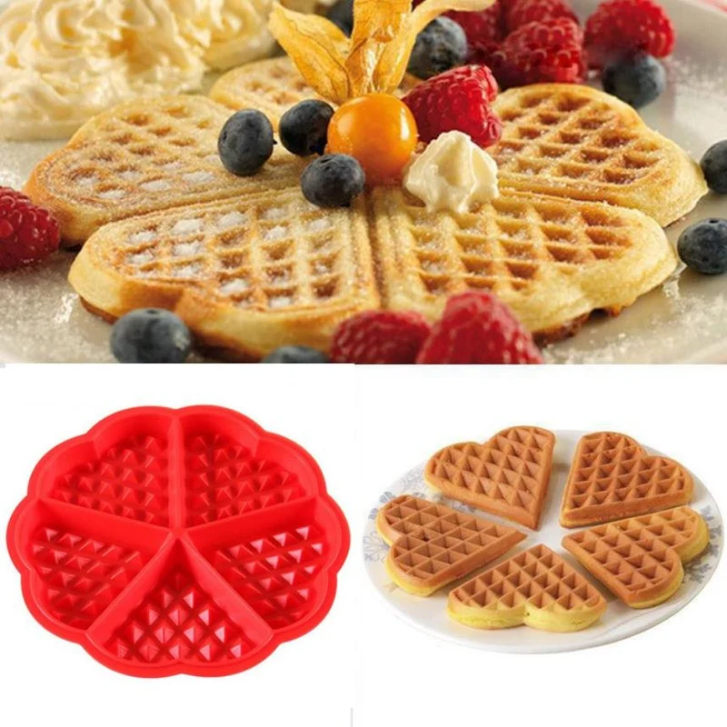 Moule à Gauffres Coeur en Silicone