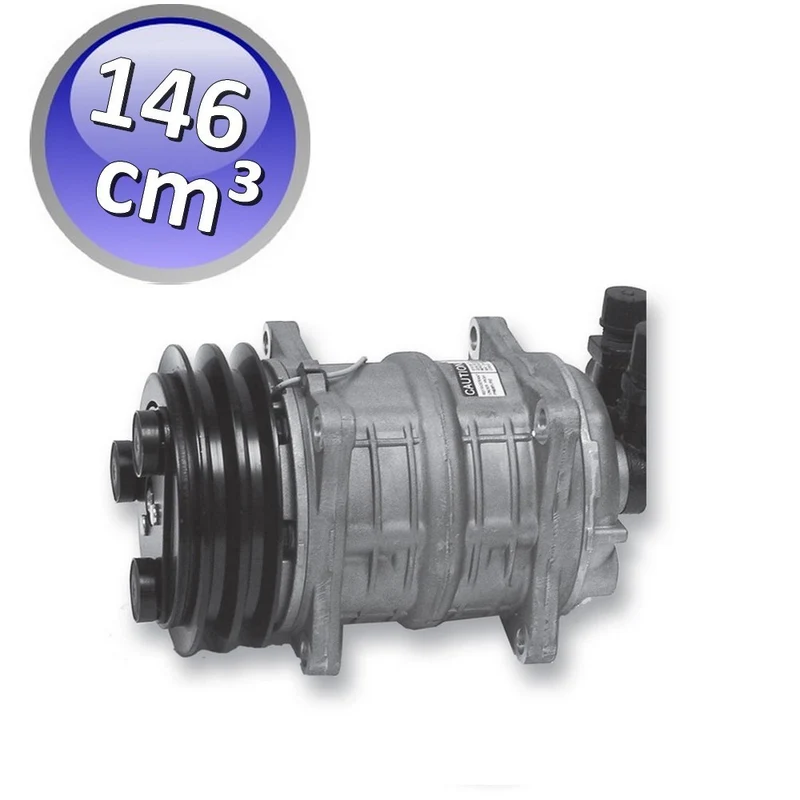 Compresseur sans huile QP-15XD pour transport frigorifique, 2 gorges A - QP15-1387