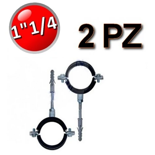 Collier isophonique en acier avec caoutchouc pour tuyaux de Ø 1 1/4 po - lot de 2