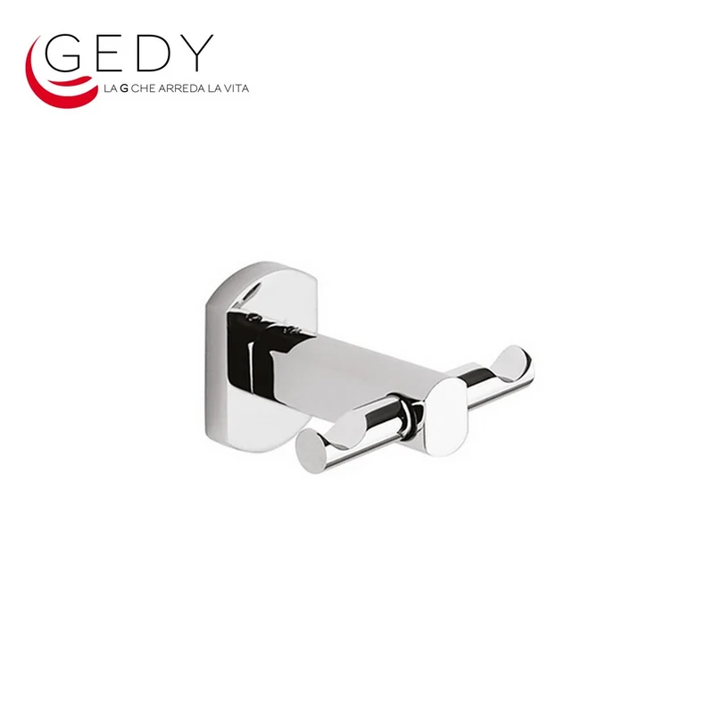 Porte-manteau double en laiton chromé - EDERA GEDY ED26