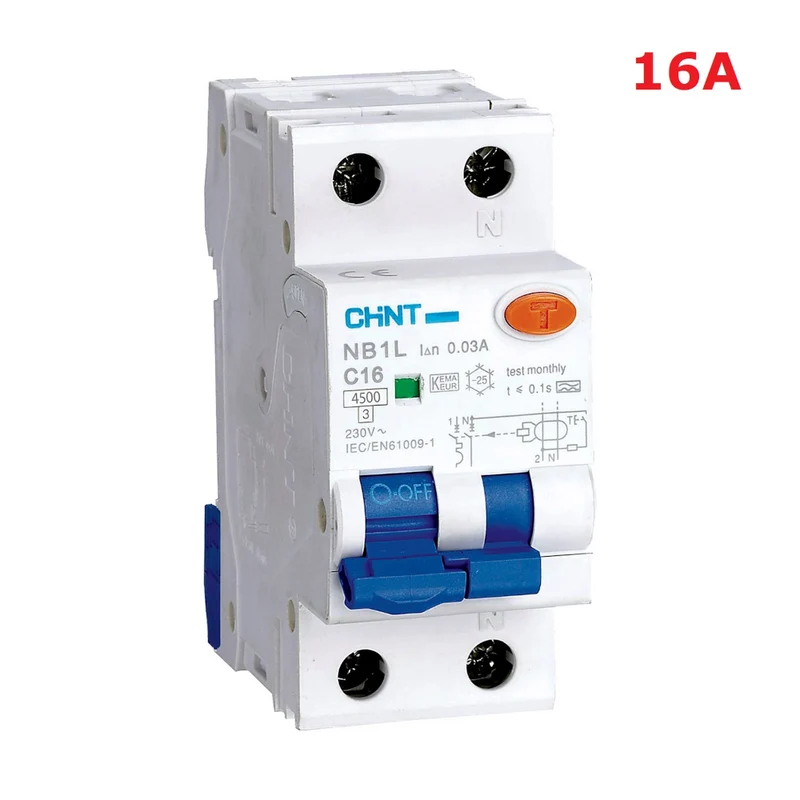 Disjoncteur différentiel 16 A NB1L1 C16 1P + N, 4,5 kA