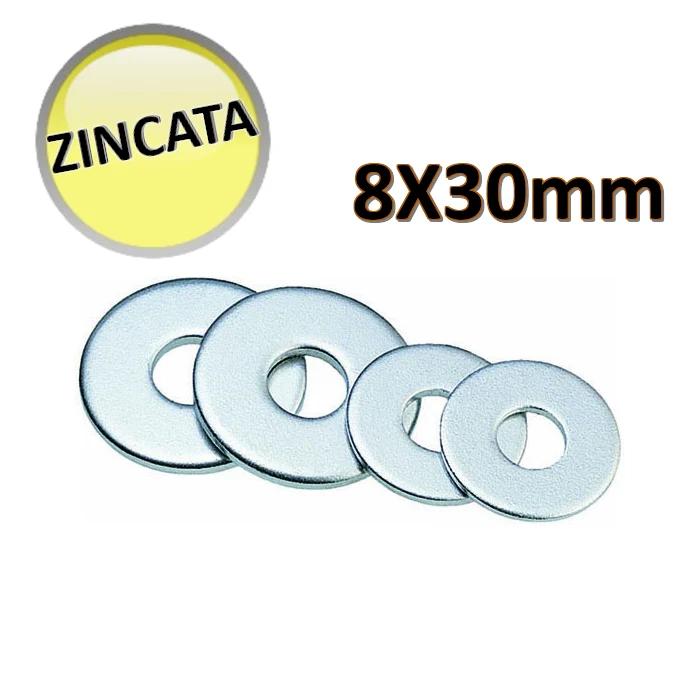 Rondelles galvanisées OTER M8x30x2,5 mm - Lot de 10