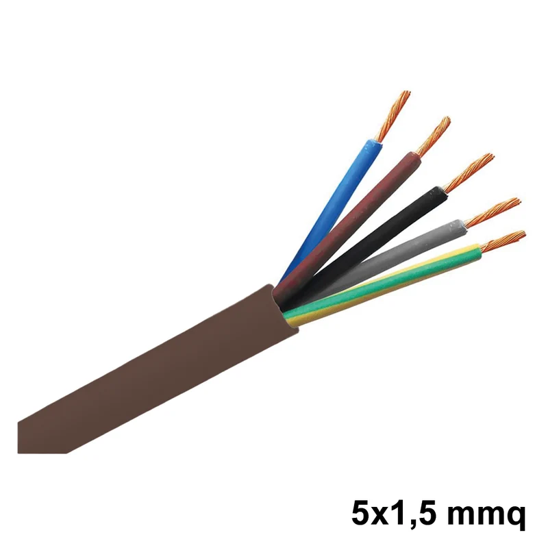 Câble électrique FS18 FROR à cinq conducteurs - 5 x 1,5 mm², prix au mètre