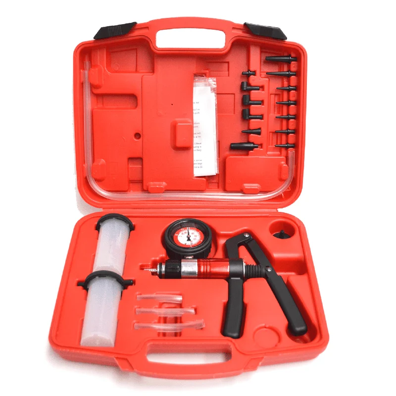 Kit de test et pompe à vide pour purger le circuit de freinage des véhicules