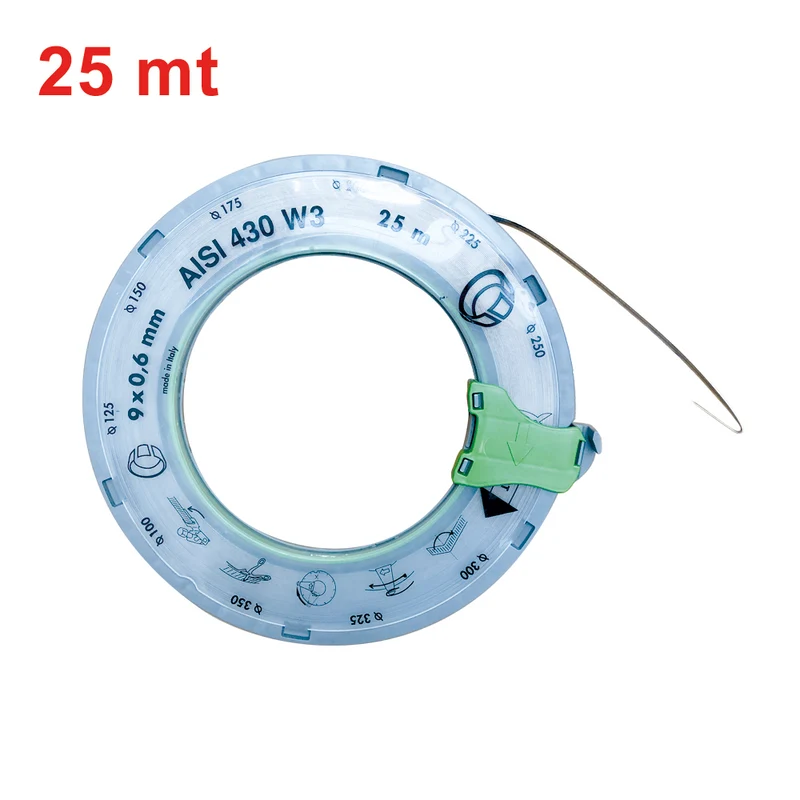 Collier de serrage pour tuyau en acier inoxydable AISI 430 - Bobine de 25 m de long
