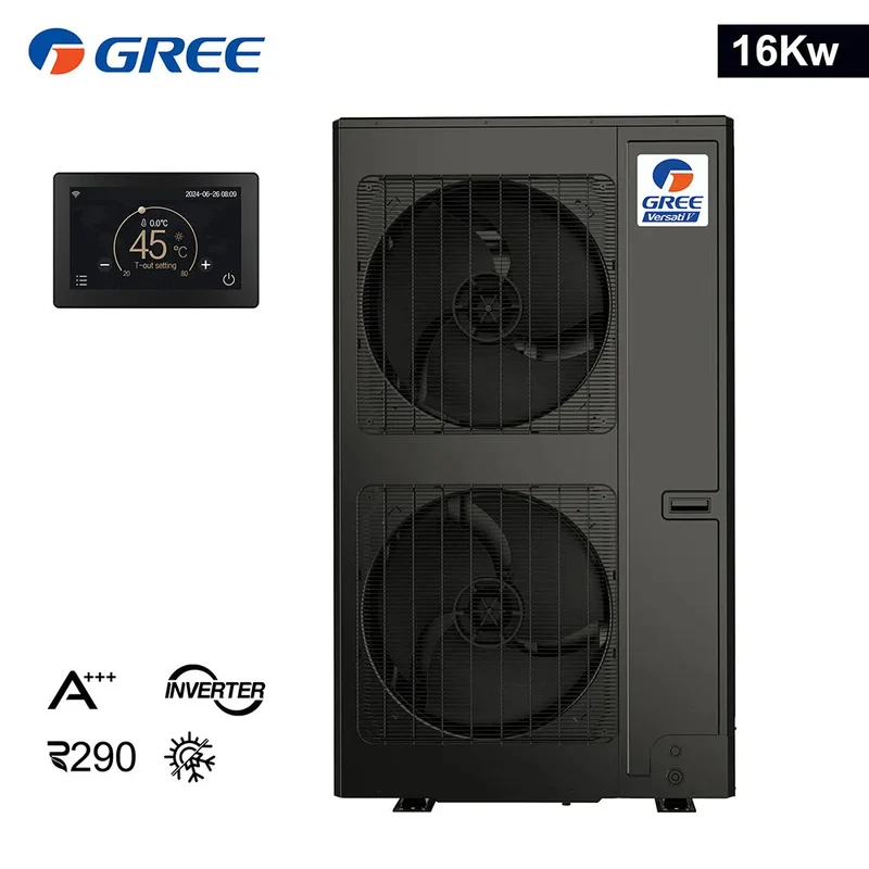 Pompe à chaleur monobloc Gree Versati V R290 16 kW - Monophasé 220V - Classe A+++