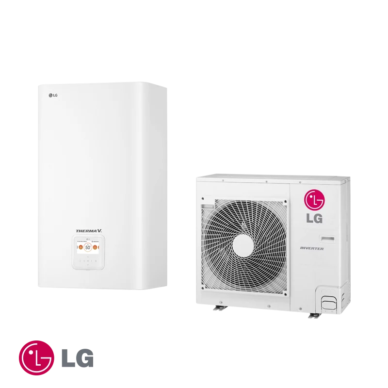 Pompe à chaleur air-eau LG Therma V Hydrobox HN091MR.NK5 + HU071MR U44