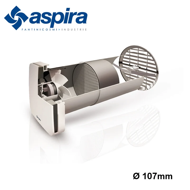 ASPIRA - Unité de récupération de chaleur Aspirvelo Air Ecocomfort 100 SAT avec échangeur céramique SANS RÉGULATION