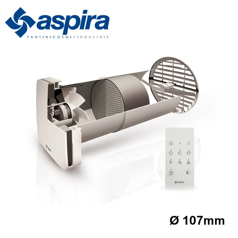 ASPIRA - Unité de récupération de chaleur Aspirvelo Air Ecocomfort 100 RF avec télécommande