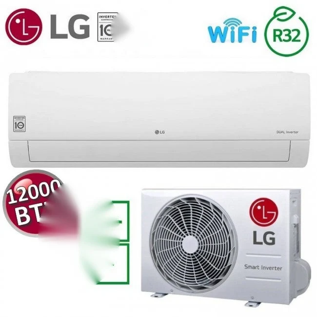 Climatisation mono split LG Libero SMART WiFi 12000 btu 3,5 kw A++ A+