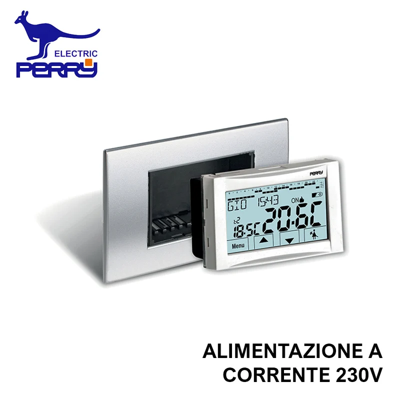 Perry 1CRCDS27 - Moon Soft 230V Chronothermostat numérique à écran tactile intégré