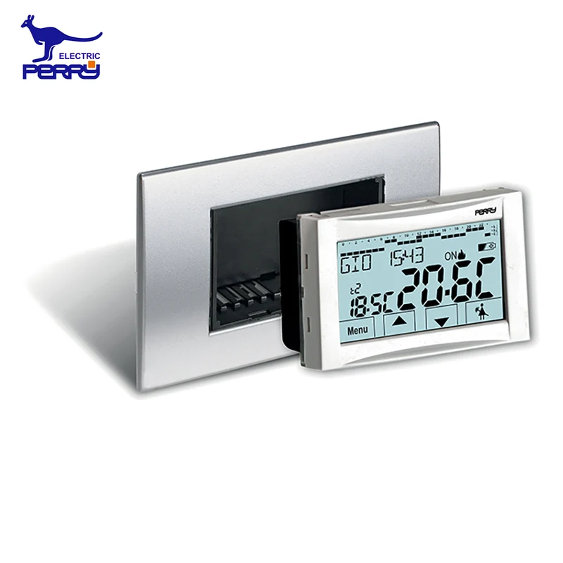 Perry 1CRCDS26 - Chronothermostat numérique Moon Soft 3V avec écran tactile intégré