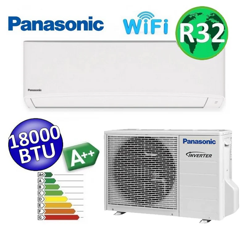 Climatiseur split ultra-compact Panasonic série TZ R32 18 000 BTU A++ avec Wi-Fi et NanoeX