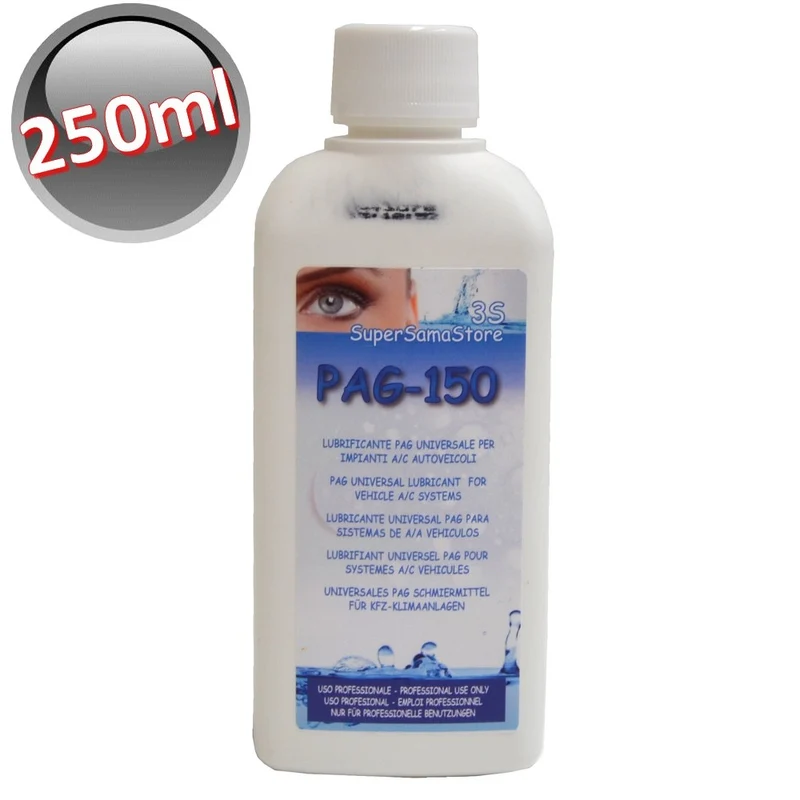 Huile lubrifiante PAG 150 pour compresseurs R134A et R404A - Flacon de 250 ml