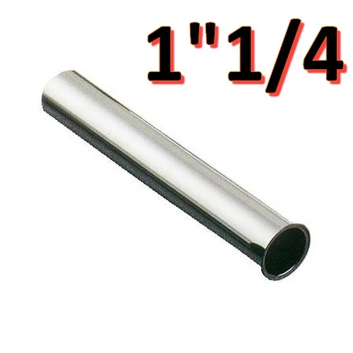 Tuyau avec bride de serrage pour siphons en laiton chromé Ø 32 mm