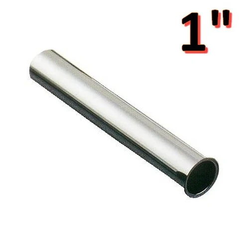 Tuyau avec bride de serrage pour siphons en laiton chromé Ø 26 mm