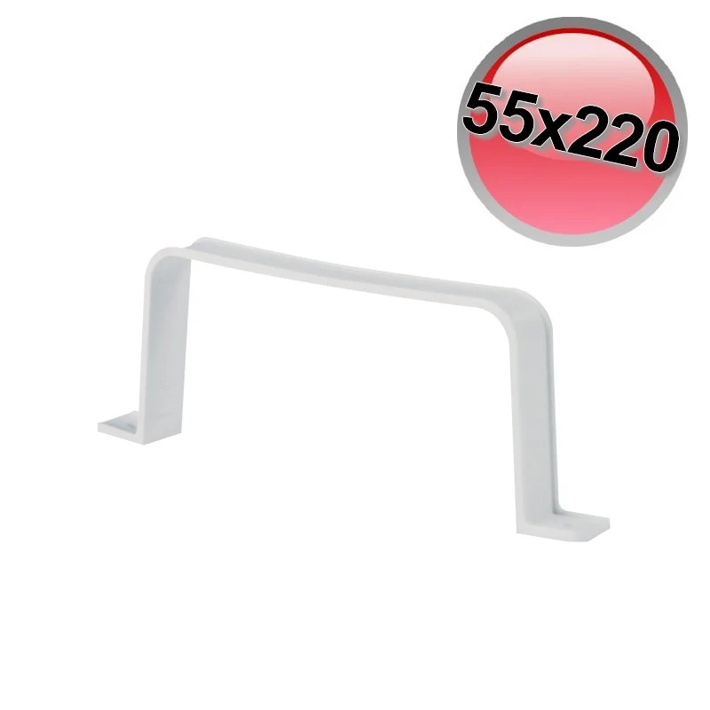 Collier de fixation pour conduit d'air rectangulaire 55 x 220 mm pour hotte de cuisine VMC