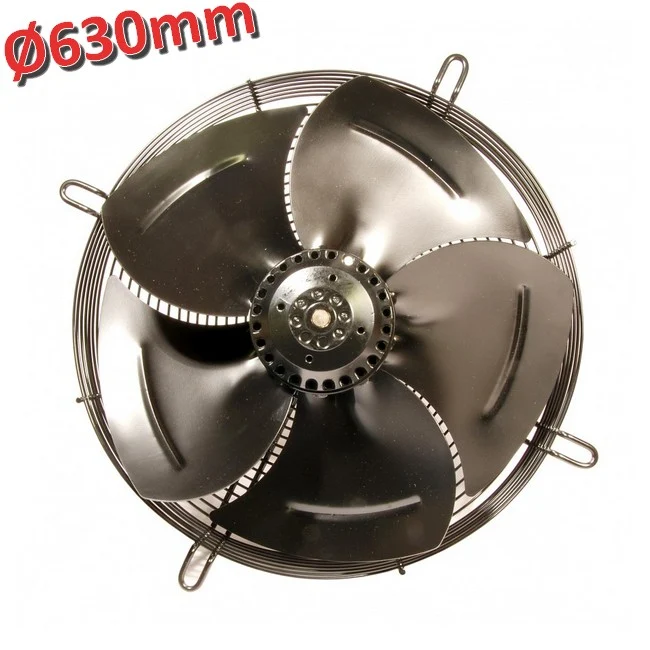 Extracteur d'air axial Ø 630 mm 800 W 380 V - avec moteur et grille