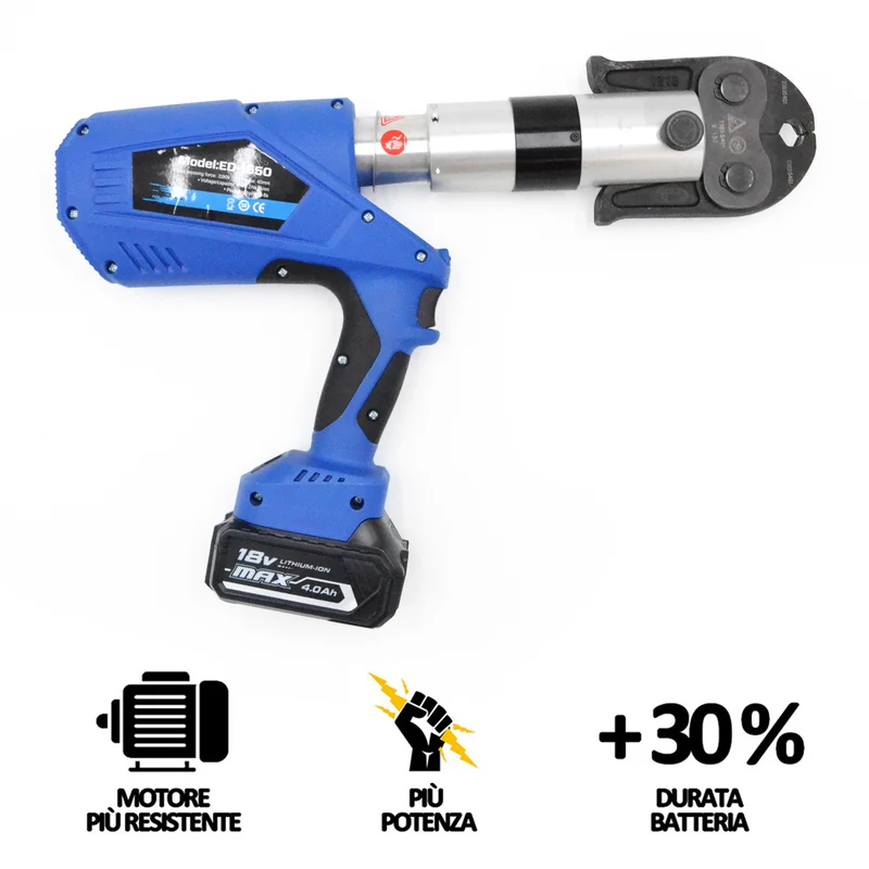 Outil de sertissage à piles pour raccords en cuivre et multicouches - 2 piles