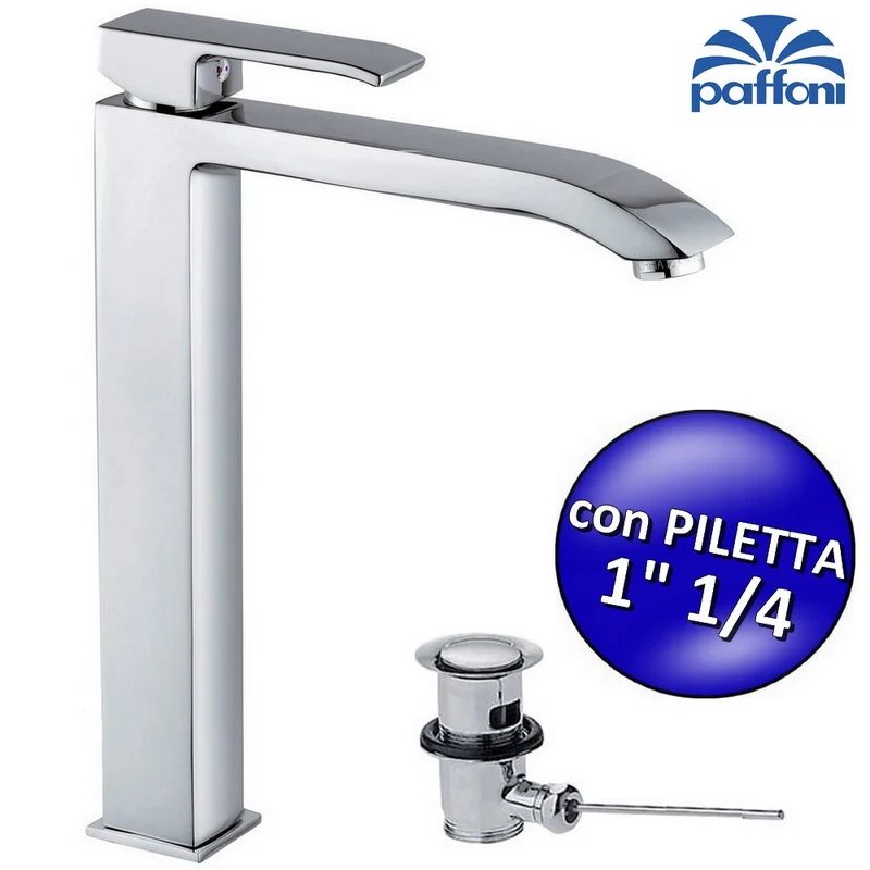 Mitigeur de lavabo allongé avec bonde clic-clac LEVEL 1''1/4" de Paffoni