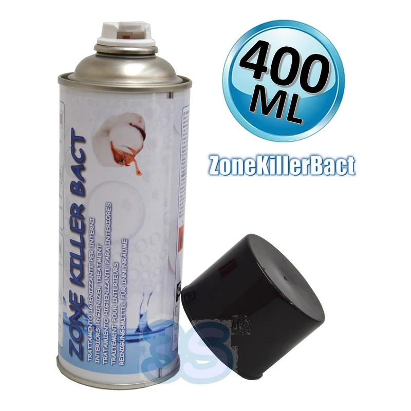 ZONE KILLER BACT Traitement désinfectant pour environnements climatisés - Flacon de talc de 400 ml