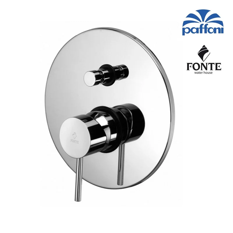 Mitigeur de douche intégré avec inverseur 2 voies et éclairage PAFFONI FONTE LIG015 CR