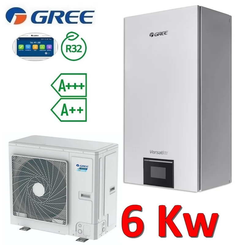 Pompe à chaleur air-eau Gree Versati III Split R32 6,0 kW monophasée