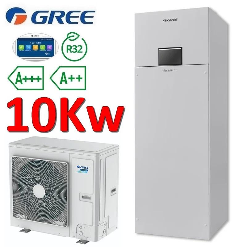 Pompe à chaleur air-eau monophasée Gree Versati III ALL in ONE R32 10,0 kW