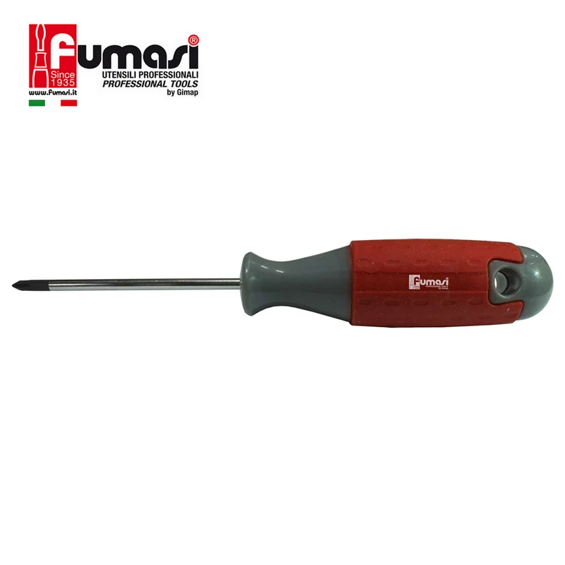 Tournevis Fumasi à embout cruciforme magnétique pour vis Pozidriv pz2 6 x 100 mm - longueur 207 mm