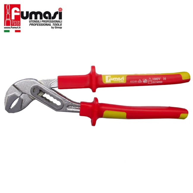 Pinces Polygrip, 250 mm de long, poignées isolées 1000 V - Fumasi