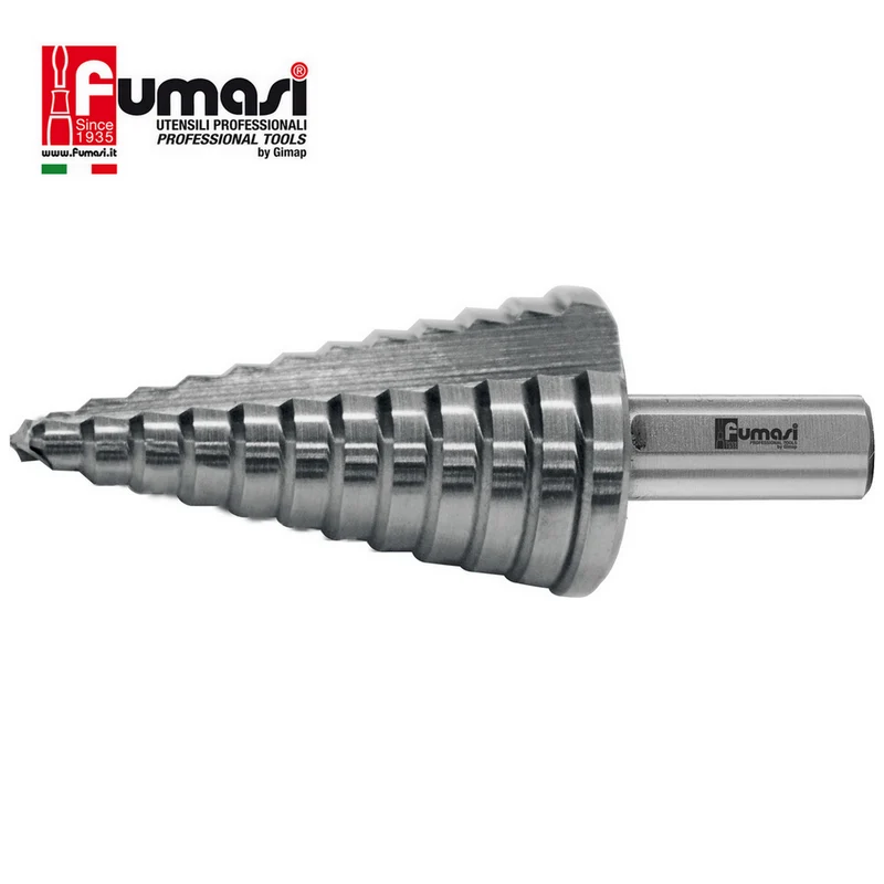 Fraise conique étagée Fumasi pour trous étagés de 4 à 30 mm en acier HSS