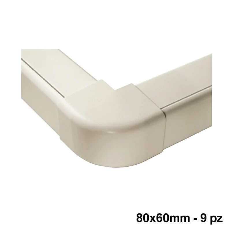 Connecteur d'angle extérieur pour profilé 80 x 60 mm - 9 pièces