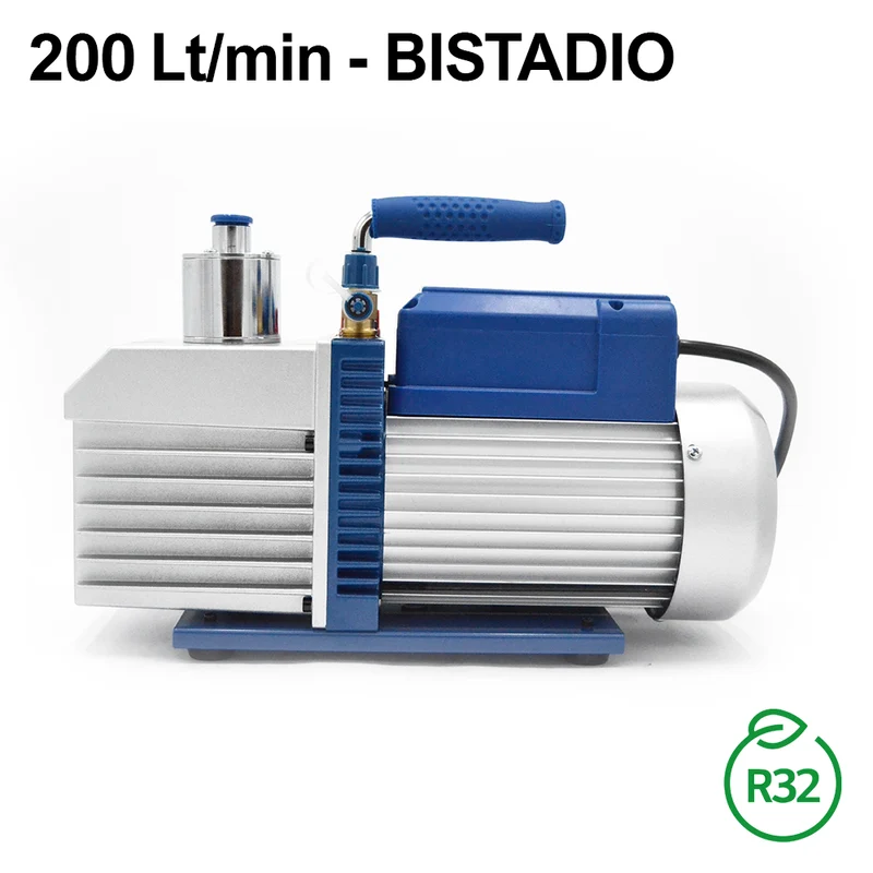 Pompe à vide à deux étages 200 L/min pour systèmes à gaz R32 R1234YF - VE260