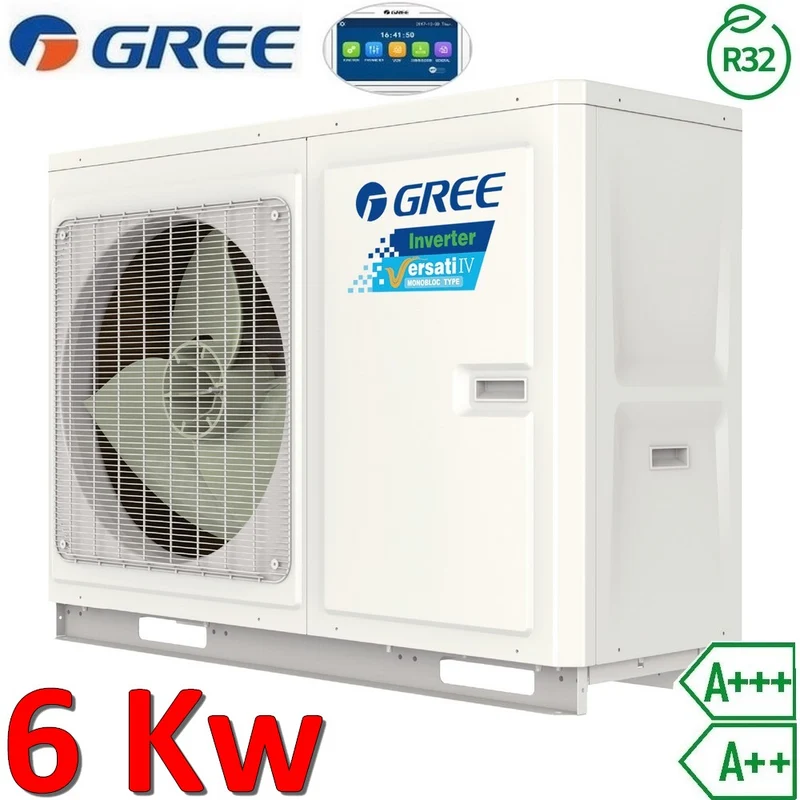 Pompe à chaleur air-eau monobloc Gree Versati IV - R32 6,0 kW 1 PH