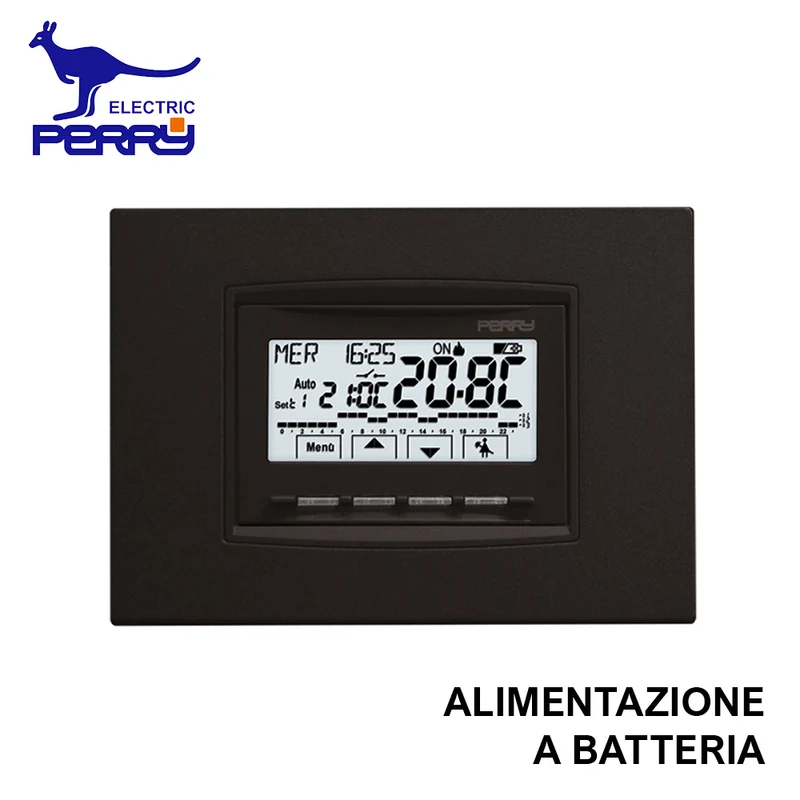Perry 1CRCDS28 - Chronothermostat numérique intégré de la série NEXT, alimenté par une pile 3 V