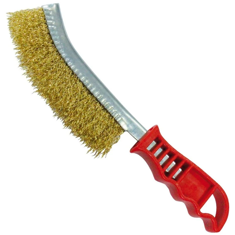 Brosse en acier courbée pour fer